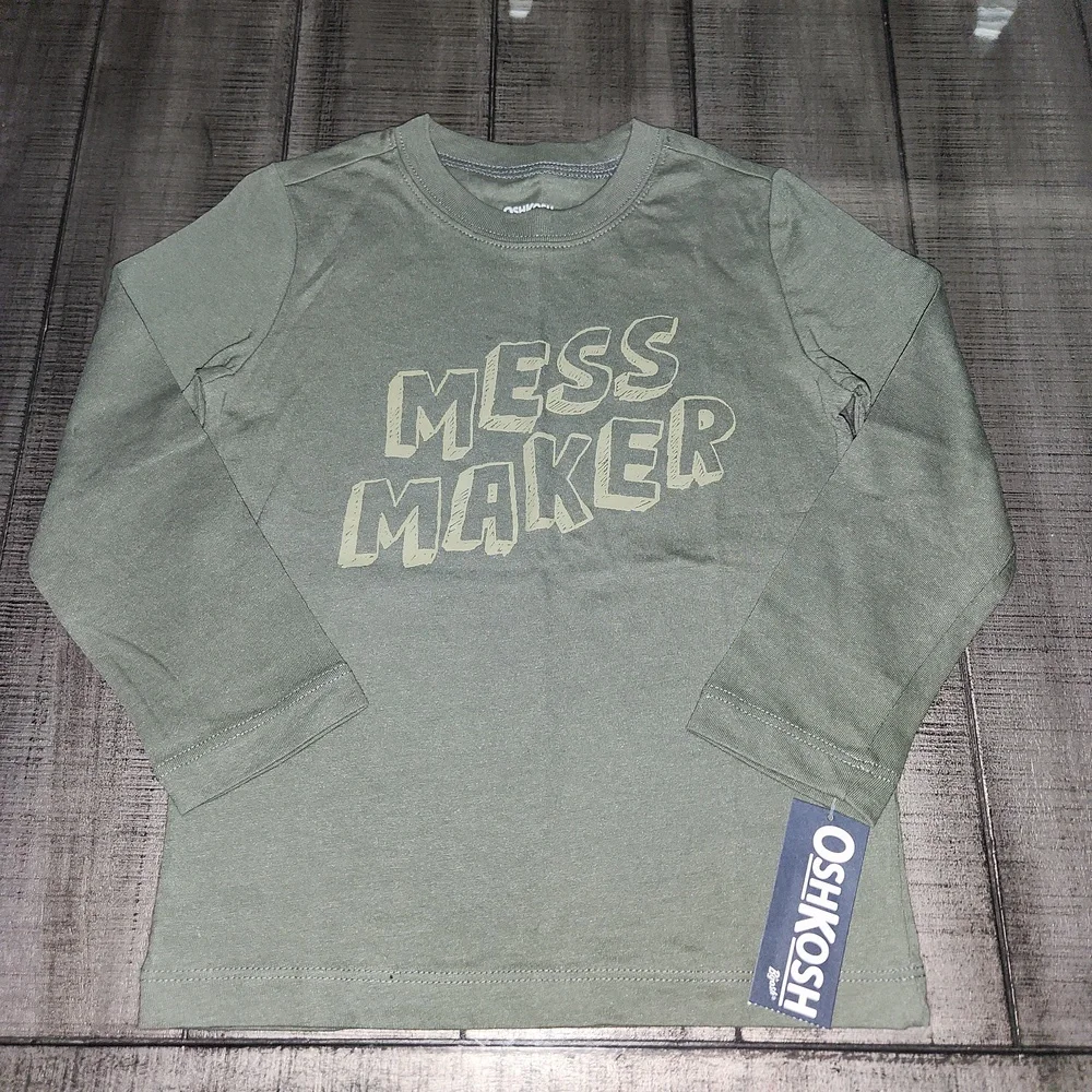 NWT OshKosh B'gosh Olive Long Sleeve Tee